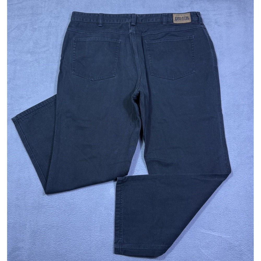 Duluth Trading Pants Mens 40x30 Black Bonded Canvas Workwear Garage Normcore - Picture 2 of 6
